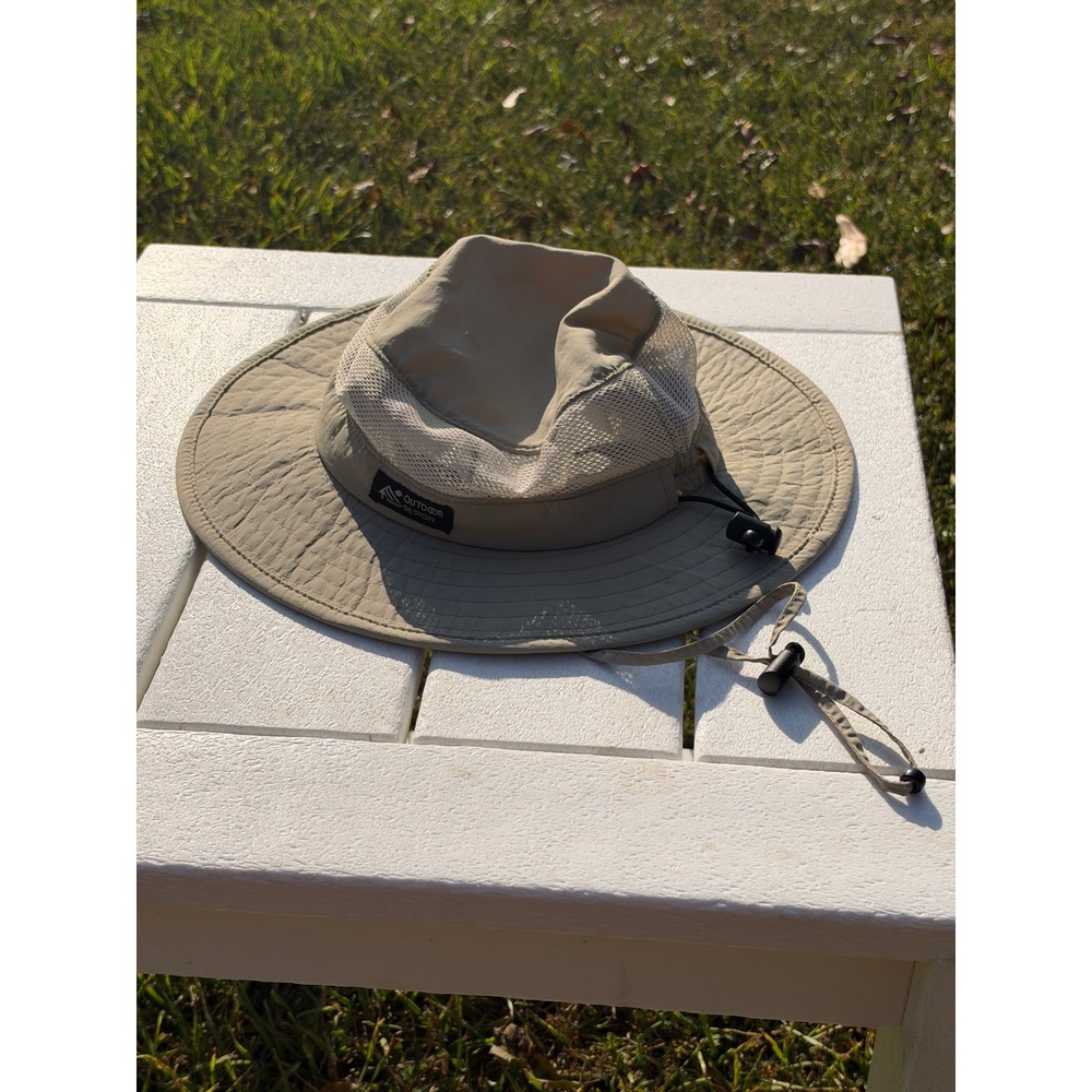 Dorfman Pacific DPC Outdoor Design Khaki Mesh Boonie Sun Hat Large Mens